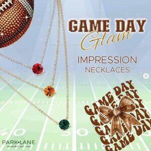 The Game Day Impression Necklace Orange Green or Red you Choose